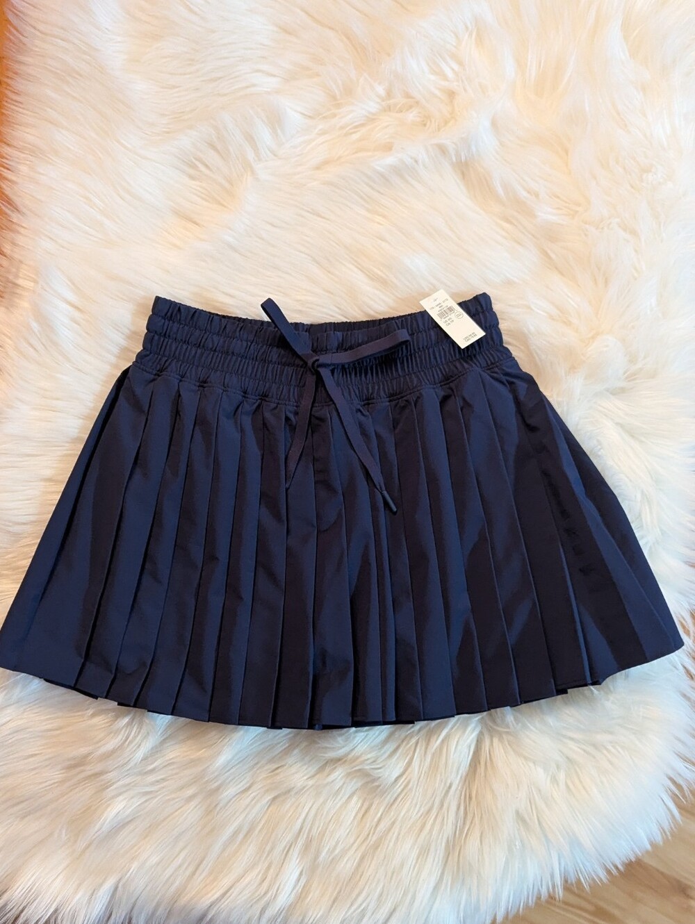 Aerie Navy Blue Pleated Mini Skirt